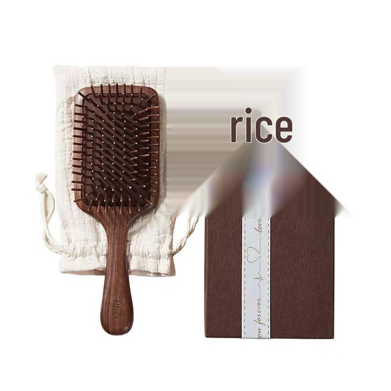 Walnut Wood Air Cushion Hairbrush Gift Set