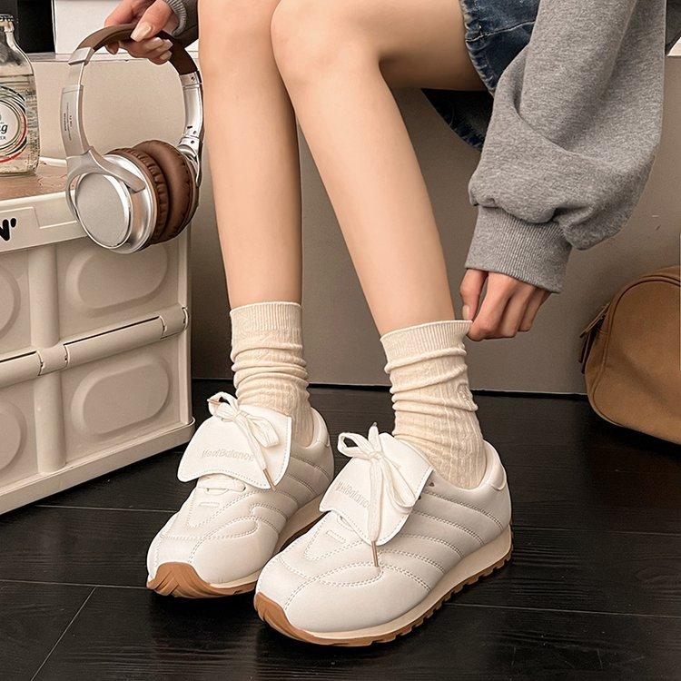 Retro Versatile Platform German Training Shoes Women's 2025 New Spring Casual Little White Shoes Sports Heightening Forrest Gump Board Shoes