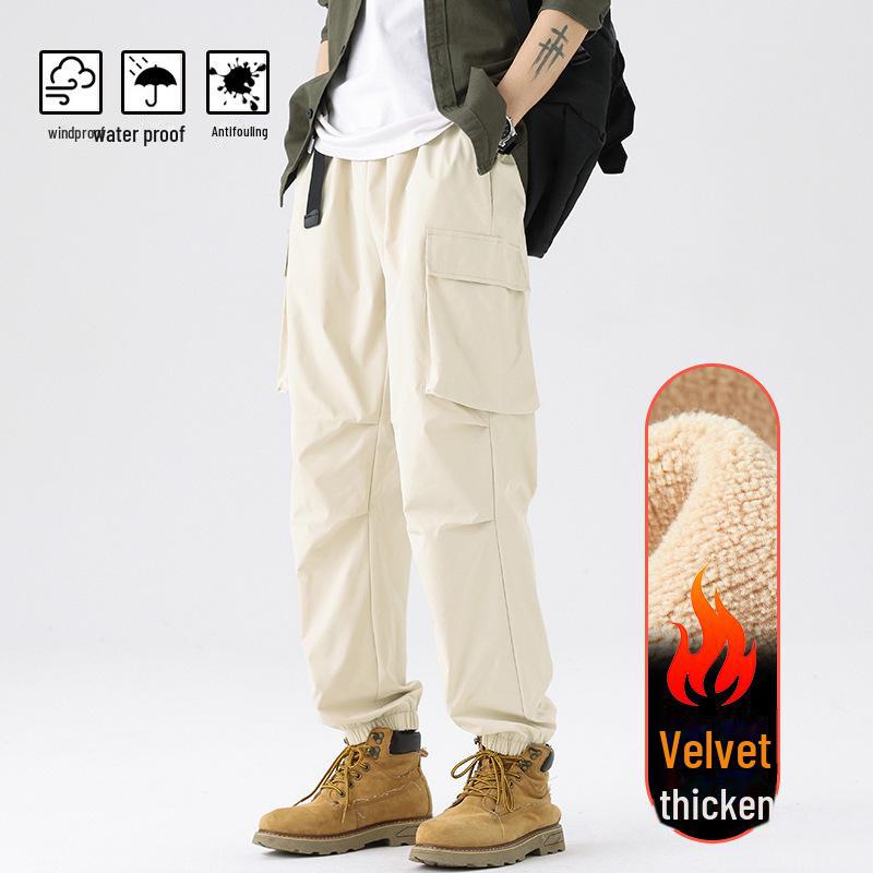 "Wind & Waterproof Outdoor Soft Shell Pants for Men & Women - Autumn/Winter, Fleece-Lined, Perfect for Hiking & Leisure Activities"