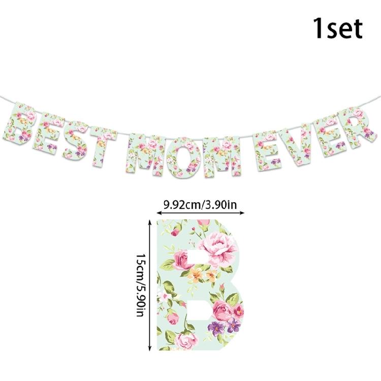Mother’s Day Decoration Flag - Vibranted Color Bunting Supplies for Creating Celebration for Moms