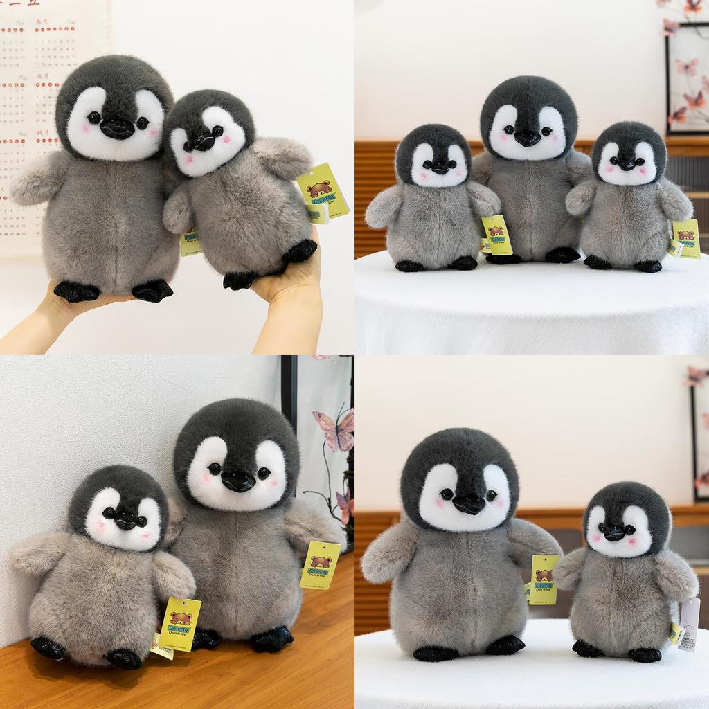 Cute Cartoon Gray Penguin Plush Doll Children Toy For Girls
