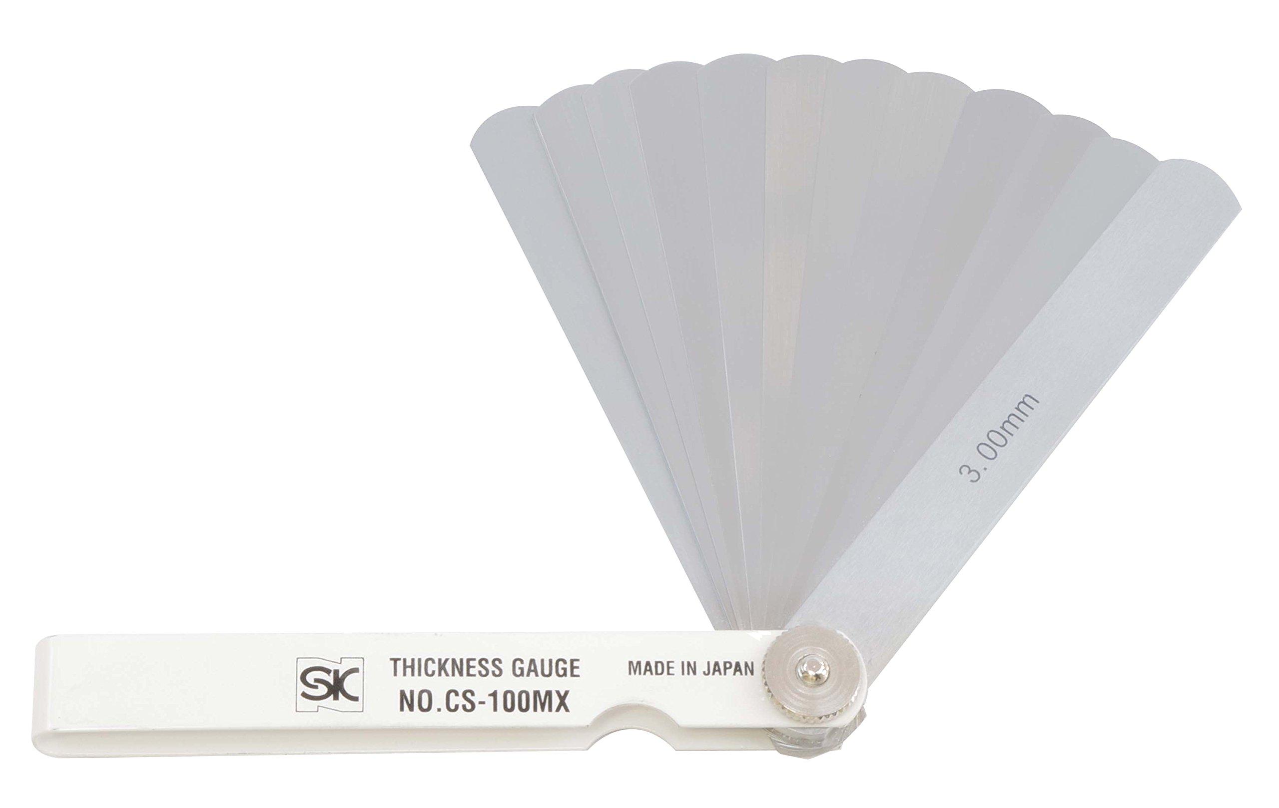 

Niigata Seiki SK Made in Japan Thickness Gauge Color Sleeve Type White 13 Pieces 100mm (Gap Gauge) CS-100MX 0.03-3.00mm
