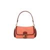 Tabby 26 Color Block Detachable Shoulder Strap Cow Leather Hand-held Crossbody Bag Medium Size Women's Blush Pink/brown