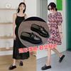 Summer New Muffin Bottom Half Slippers Women's One-pedal Women's Sandals Leather Women