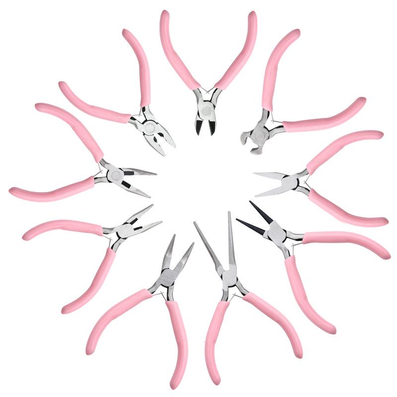 Handmade Trumpet Mini Jewelry Pliers Set: Pointed Nose & Round Nose for DIY Wire Wrapping & Beading