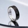 Viking Runes Hollow Out Titanium Steel Ring Unisex Popular Jewelry