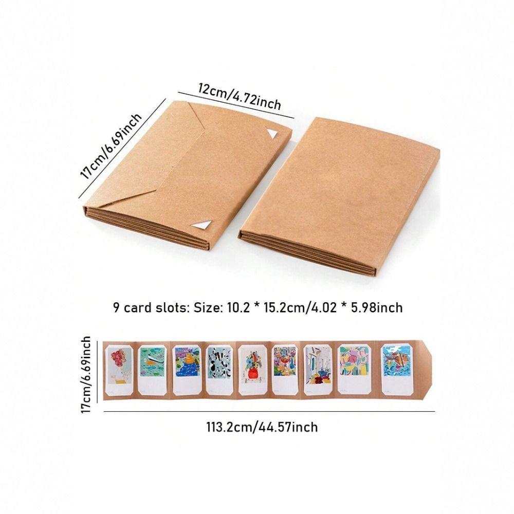 Álbum de Fotos Creativo Plegable tipo Acordeón DIY Libro de Tarjetas Fotográficas Hecho a Mano Inserto de 6 pulgadas Álbum de Fotos de Hojas Sueltas