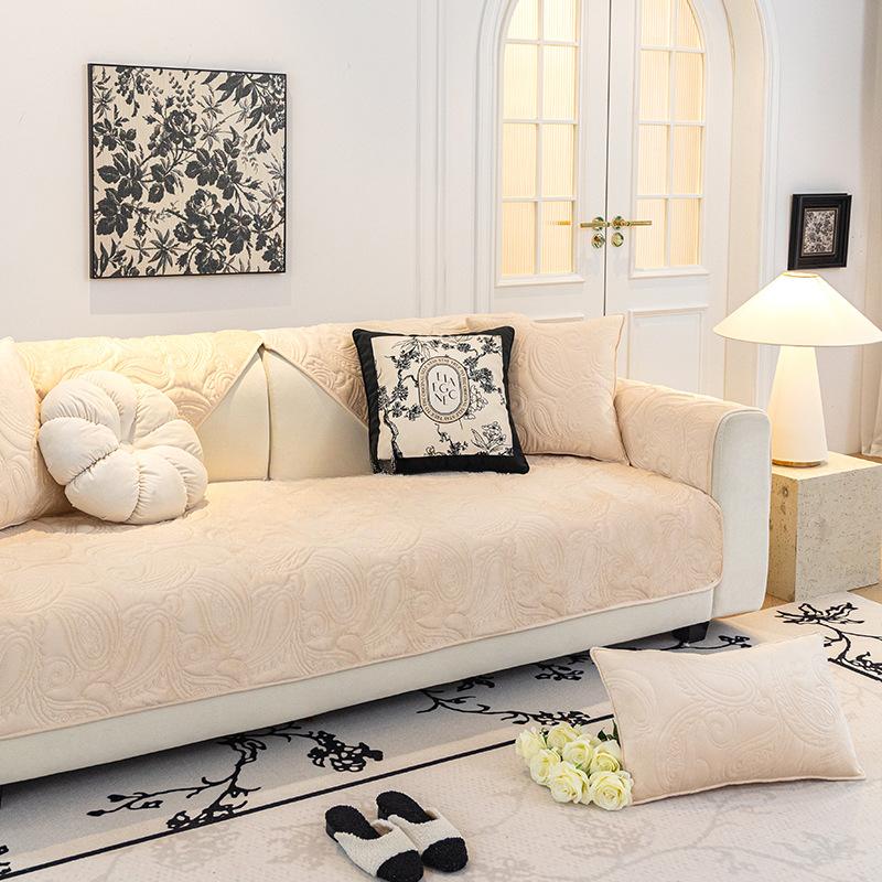 Sofa Cushion Four Seasons Universal Sofa Cushion Crystal Velvet Non-Slip Sofa Cover Cover Towel