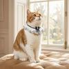 Elegant Faux Pearl Pet Bib Lace Ruffle Cat Collar, Bandana with Bow Knot, Retro Puppy Formal Neckwear Cute Princess Collar for Cats Small Dogs Wedding