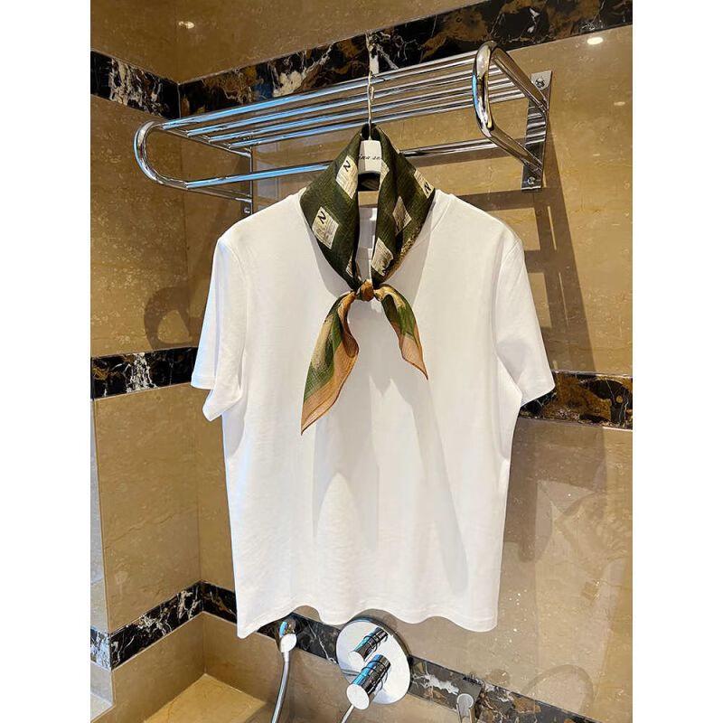 NINA SOLOR Vintage Plaid Silk Square Scarf