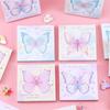 80sheet/pack Gradual Change Butterfly Sticky Note Book Korean Simple Note Book Sticker Base Material Office Accessories