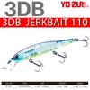 Bass Lure 3DB Jerkbait 110 110mm Ghost Sexy Shad YO-ZURI (SP) Color