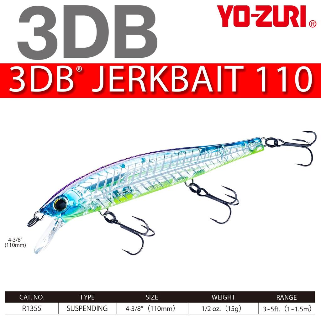 Bass Lure 3DB Jerkbait 110 110mm Ghost Sexy Shad YO-ZURI (SP) Color
