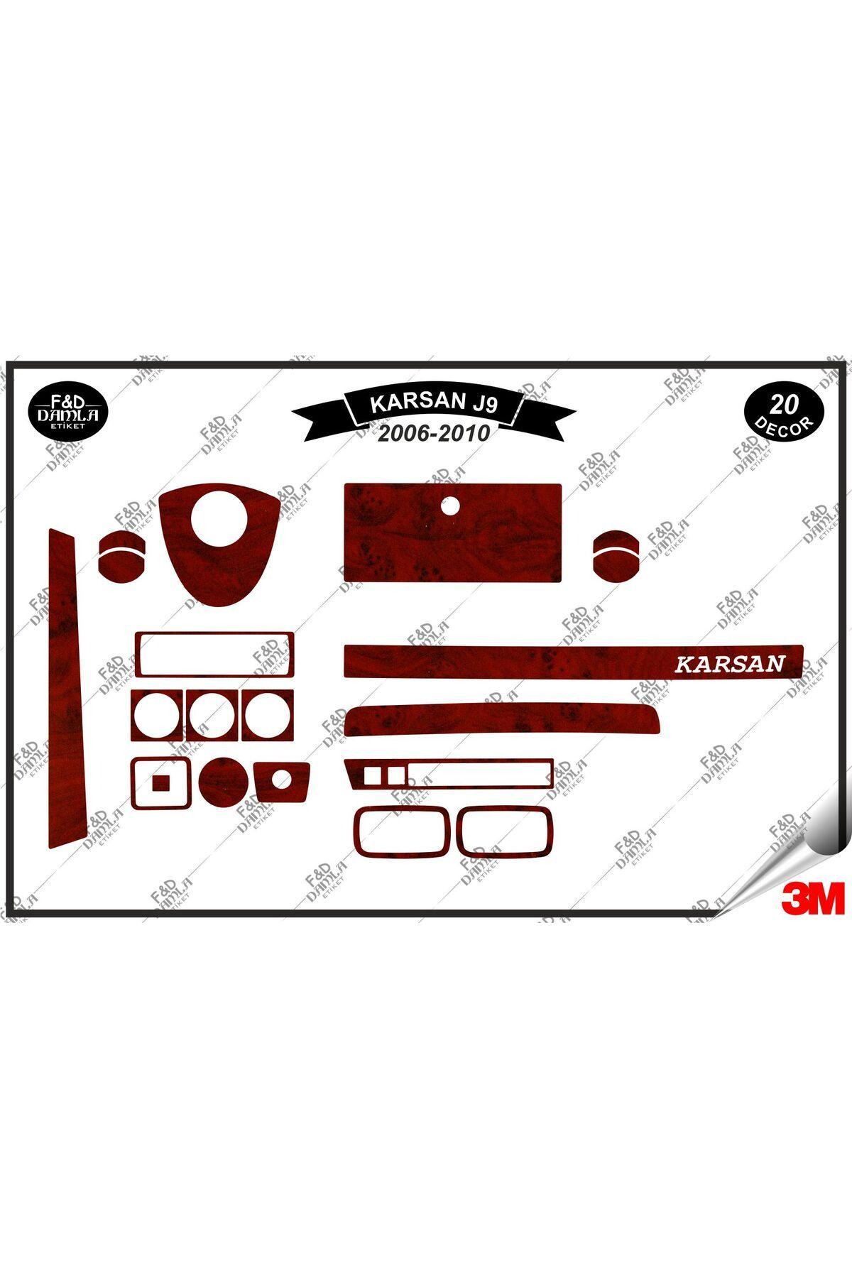 

Karsan J9 2006-2010 Torpido Konsol Trim Göğüs Maun Kaplama Set 20 Parça Maun
