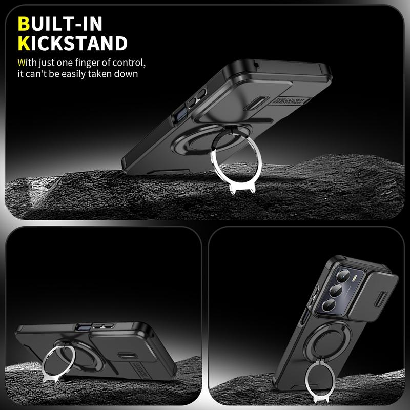For Realme C75 4G Case Car Magnetic Holder Ring Armor Shockproof Funda For OPPO Realme C75 C 75 RealmeC75 Camera Protect Cover