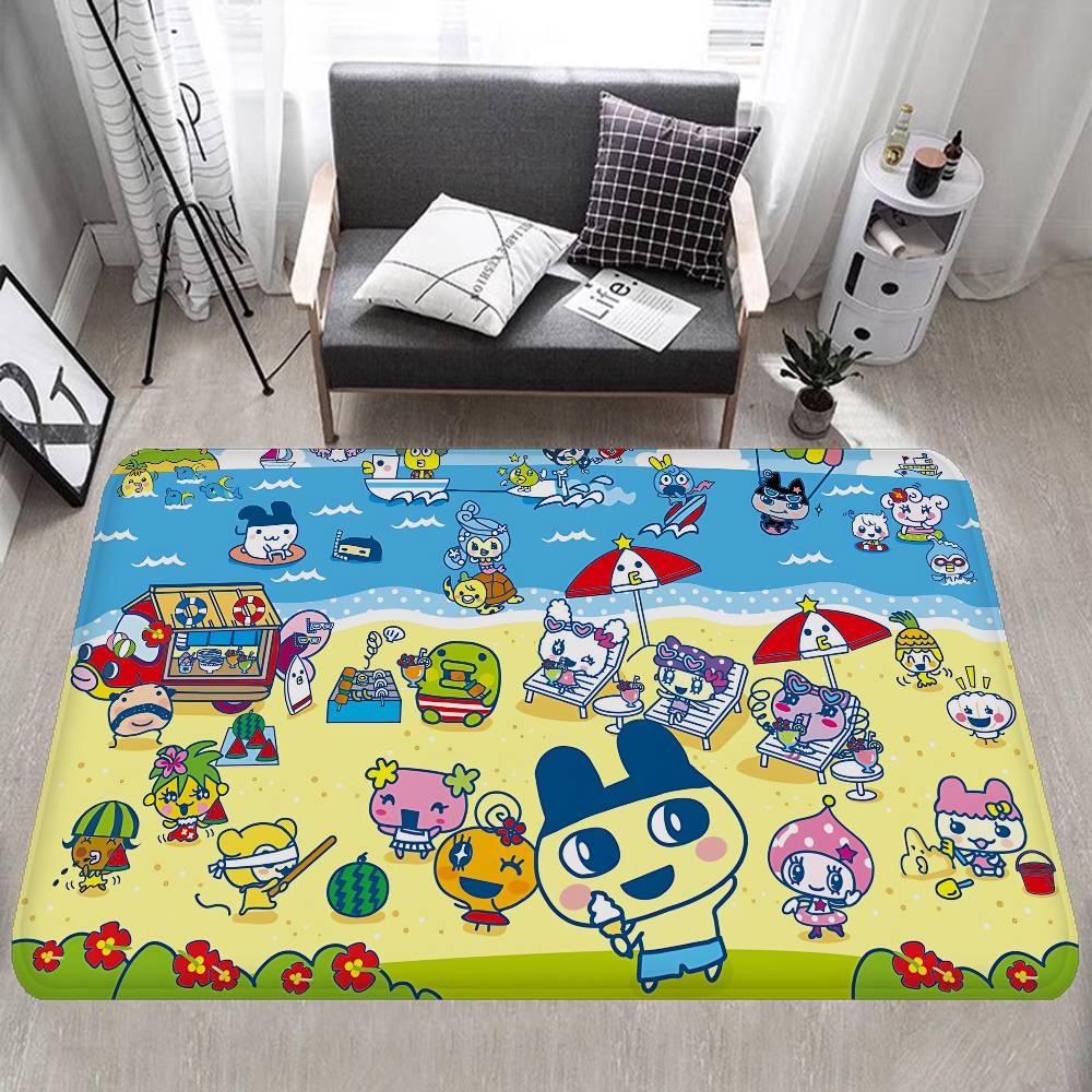 Tamagotchi Cut Friend Floor Mat INS Style Soft Bedroom Floor House Laundry Room Mat Anti-skid Household Carpets