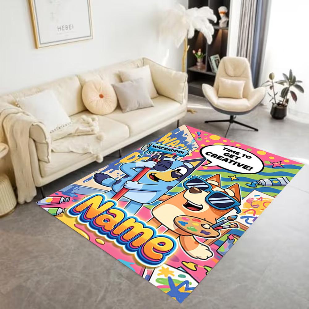 Halloween Trick Treat Customize Text Floor Mat Perfect for Game Room Outdoor Bedrooms Entryway Anti-slip Rug Office Home Decor