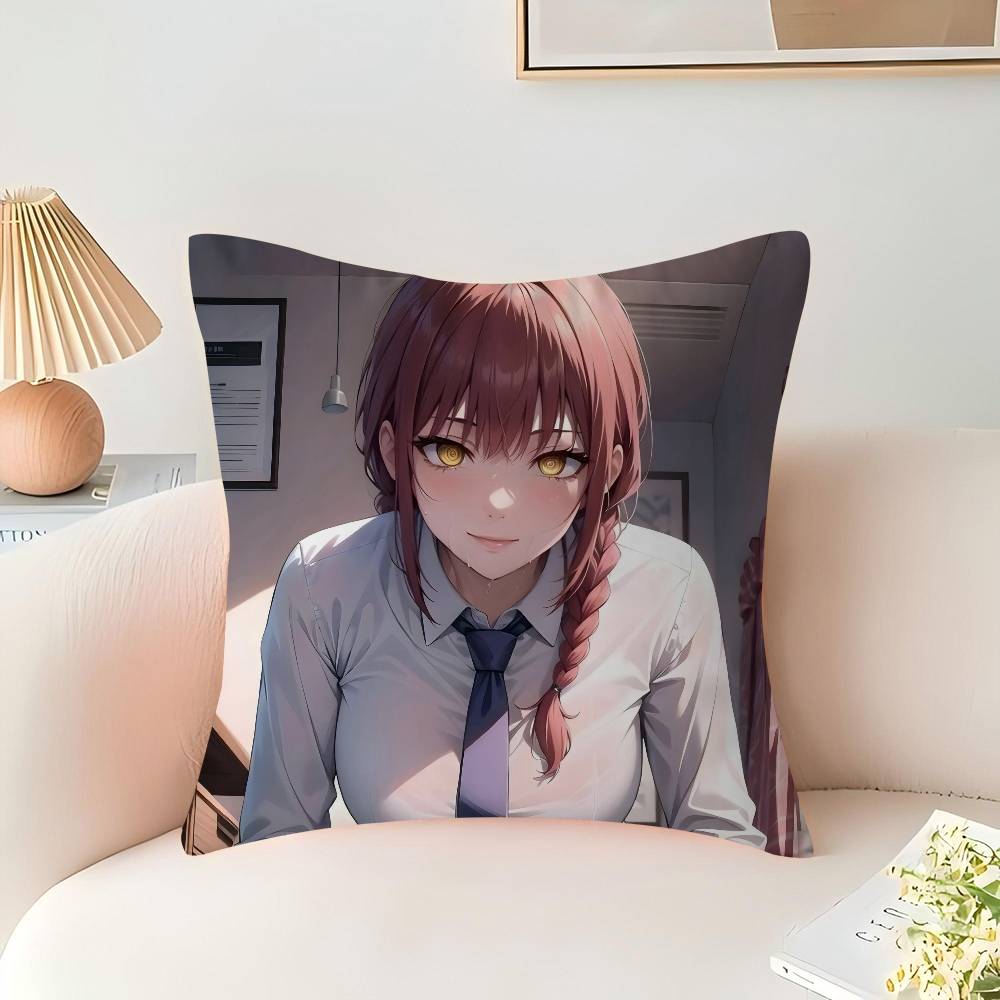 Anime M-Makima Kissenbezug Auto Dekokissenbezug Für Sofa Auto Weihnachtsgeschenk 40x40cm 45x45cm