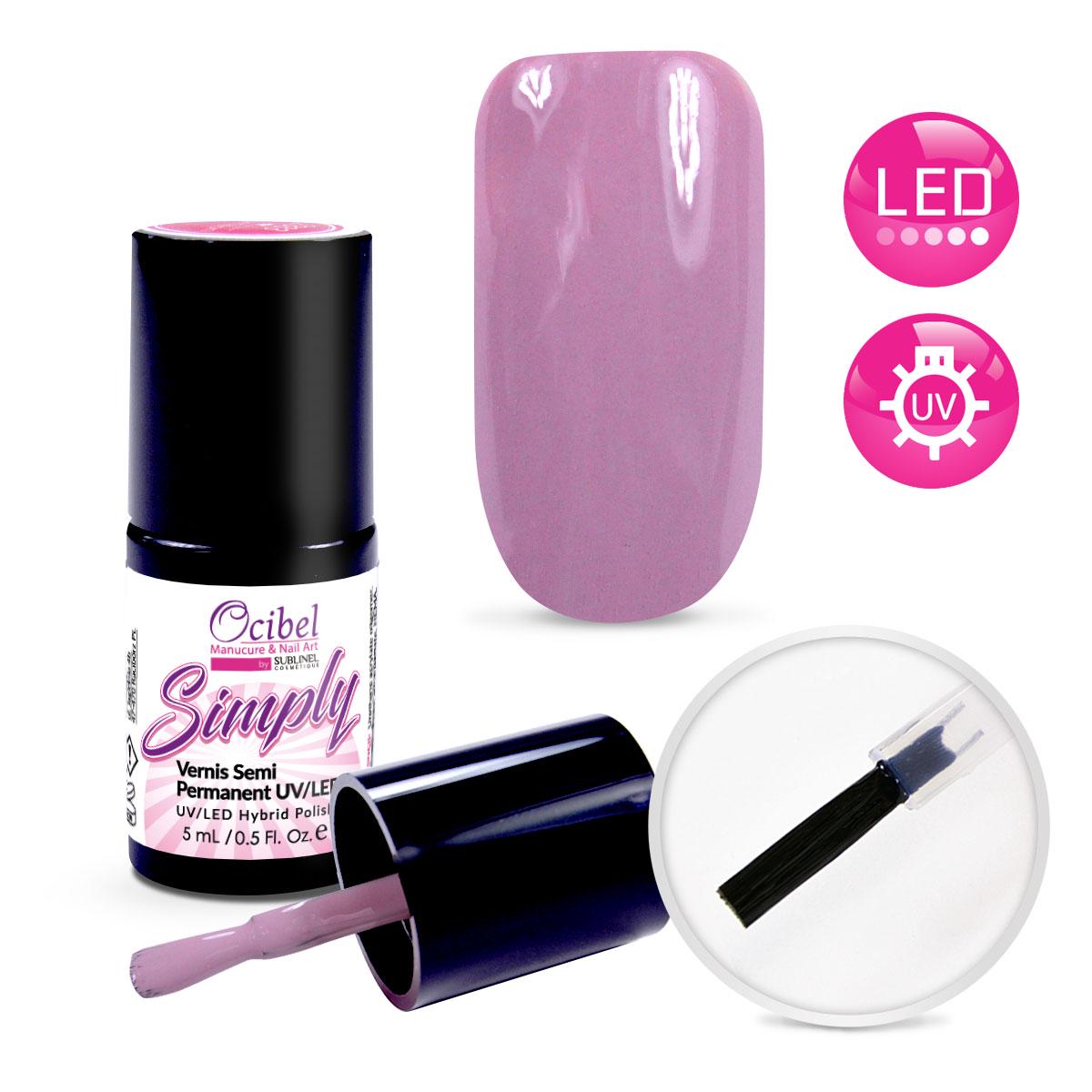 

Vernis Semi Permanent UV / LED Simply 1 Couche 5ml - Nude Beige Foncé #2670 бежевий