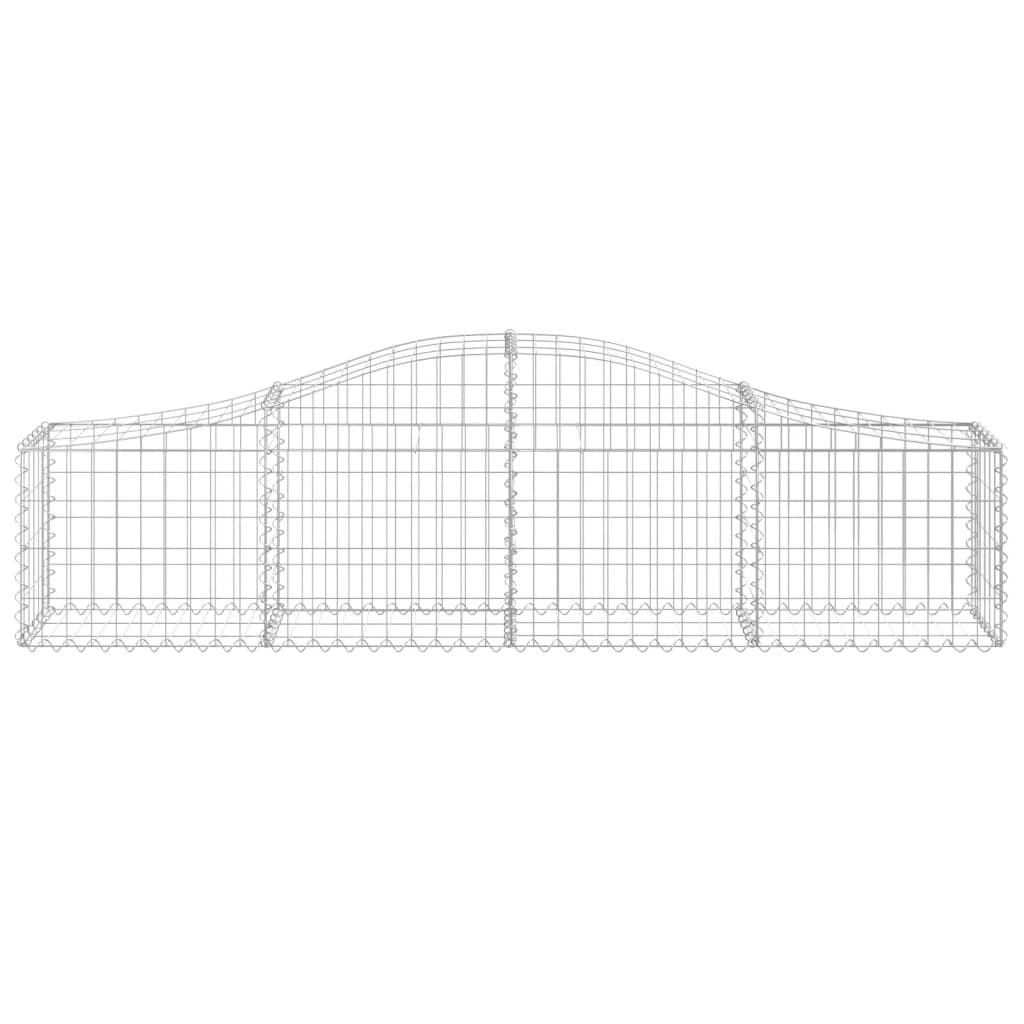 Vidaxl Kosze Gabionowe, 3 Szt, 200X30X40/60 Cm, Galwanizowane Żelazo