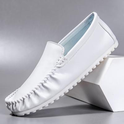 Sommer Klassische Slipper Herren Bootsschuhe Leichtgewichtige Herren Mokassins Leder Slip On Flats Luxuriöse Lässige Fahrschuhe