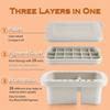 Multi-Use Paint Brush Basin with Brushes Holder, Washer, Trays, Palette Box-Artist Cleaner Cup for Watercolor Oil Painting with Lid