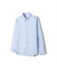 NOTIG 100% Cotton Semi-Overfit Satin Knit Button-Down Shirt Blue_Okg3Shcl103B1