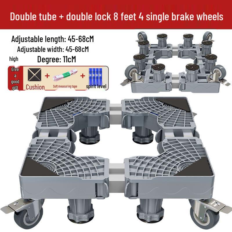 Adjustable Moisture-Proof Washing Machine Stand with Drum Impeller