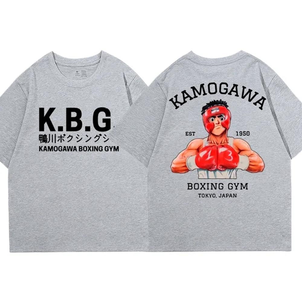 Anime Hajime No Ippo Kamogawa Boxing Gym T Shirt Men Women Makunouchi Takamura KGB Graphic T-Shirts Clothing Harajuku 82999