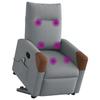VidaXL Reclining Massage Armchair Light Grey Fabric 3324014