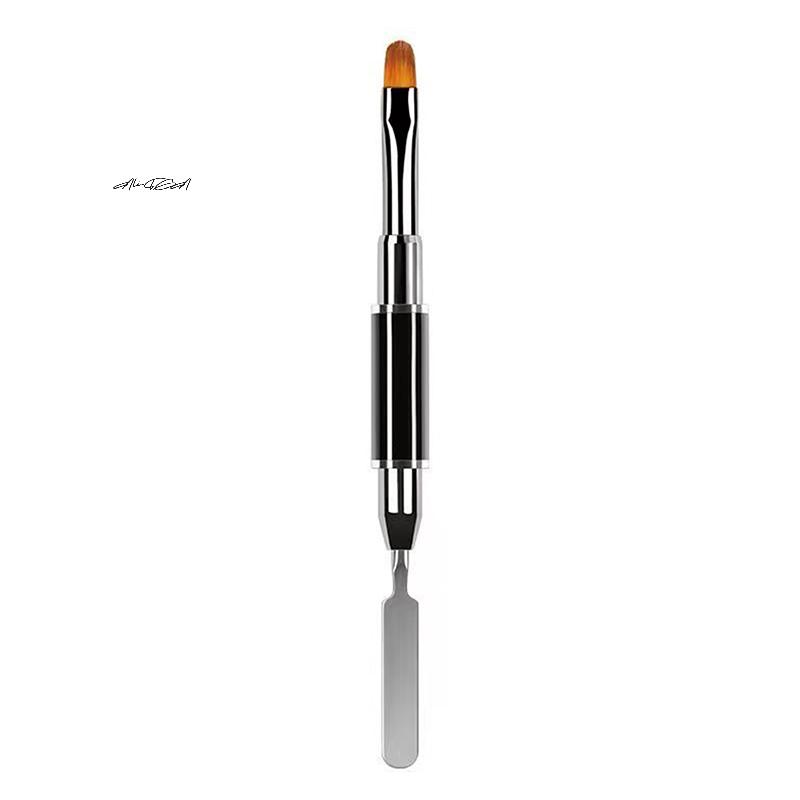 2Pcs Gel Brush And Picker 2-in-1 Nail Brush And Spatula Tool for Acrylic Nails Extension Gel Application