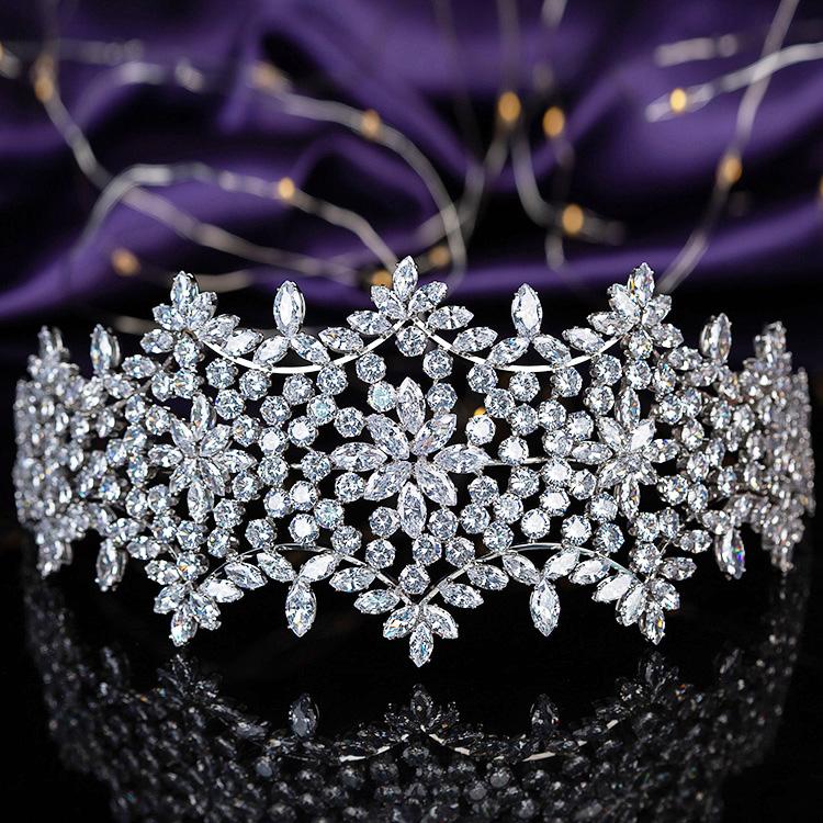 CZ Hairband Classic Vintage Women Wedding Hair Accessories Fashion Party Tiaras and Crown Bridal Hair BC5144 Corona Princesa