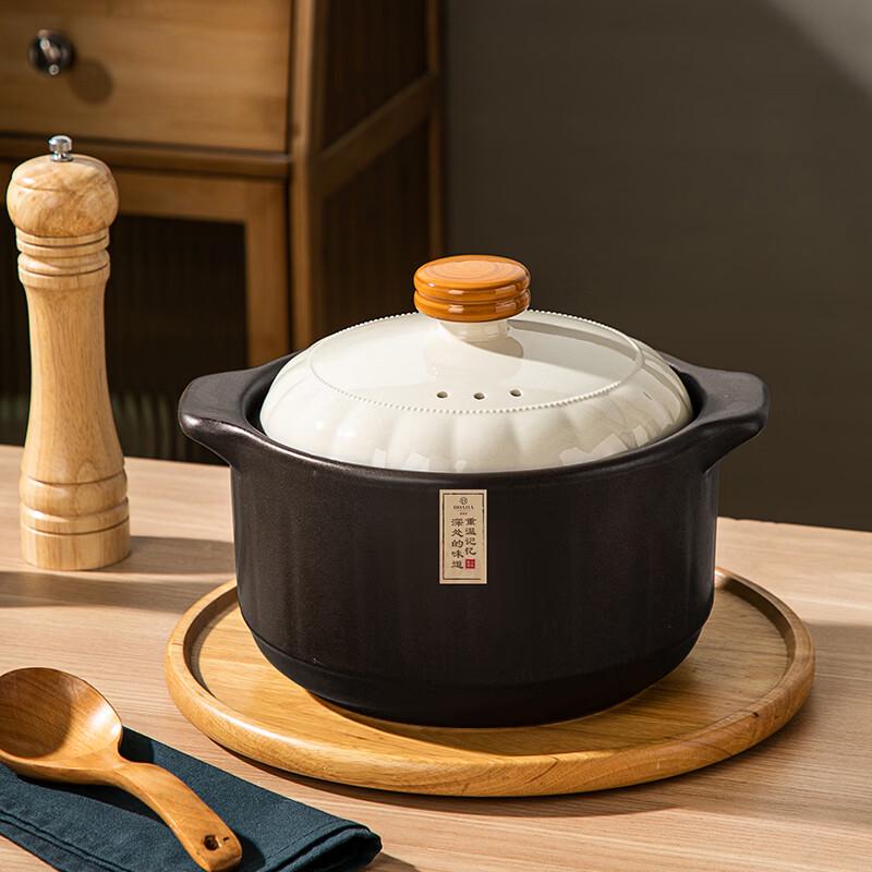 Hao Ai Jia Black Obsidian Ceramic Stew Pot