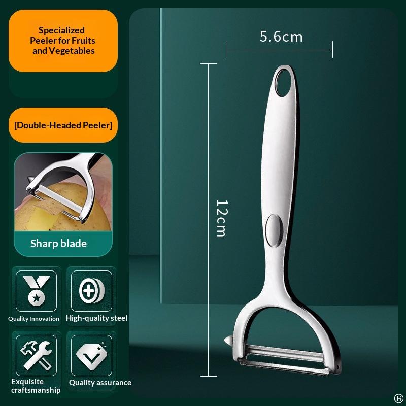 Stainless Steel Fruit Peeler 2-In-1 Bottle Opener Paring Knife Planer Sugarcane Potatoes Fruit Vegetables Scraping Kitchen Tools