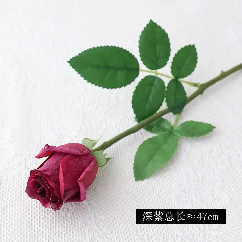 10 Pcs/lot Moisturizing Real Touch Roses Artificial Flowers Bridal Bouquet Rose Wedding Decor Home Party Valentine's Day Floral