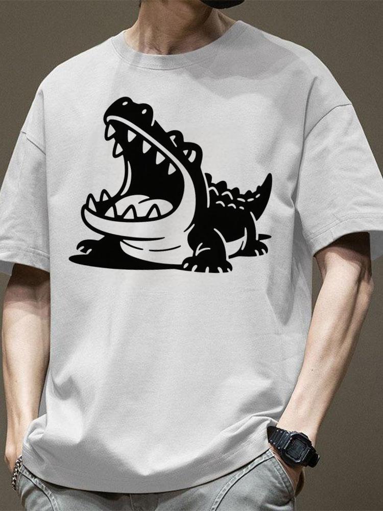 Men's Short - Sleeved T - Shirt Made of 100% Pure Cotton Summer-Appropriate Style with Loose Fit Realistic Simple Design Style