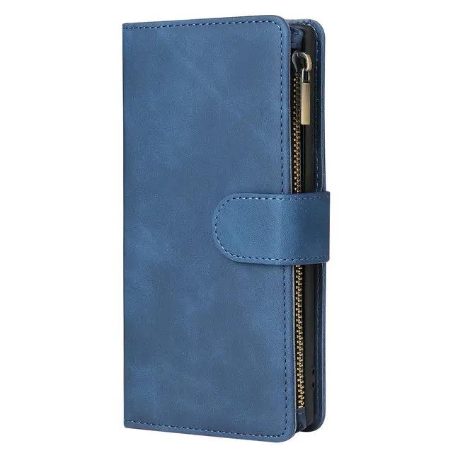 Reißverschluss Leder Geldbörse Hülle für Google Pixel 10 9 Pro XL 8A 7A Klapphülle Kartenbuch Funda Pixel 7 8 9A 6A 4A 3A XL 4 6 A 5G Abdeckung
