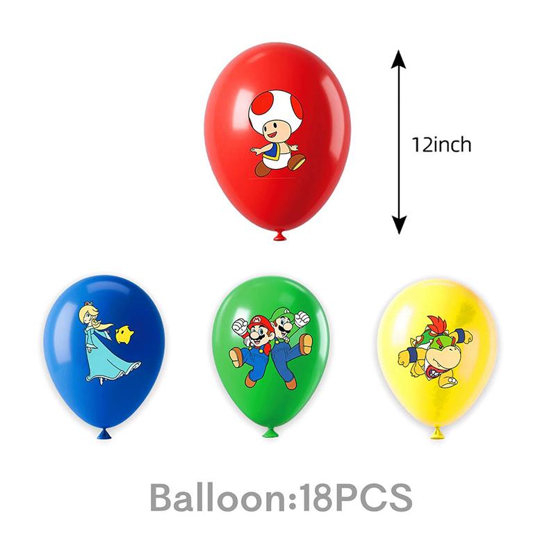 Anime Super Mario Bros Geburtstagsparty Dekoration Mario Luigi Einweggeschirr Tischdecke Serviette Teller Geschenktüte Partyzubehör