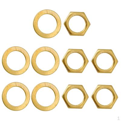 5 Stück Ausgangsbuchsenmuttern für E-Gitarre und Bass