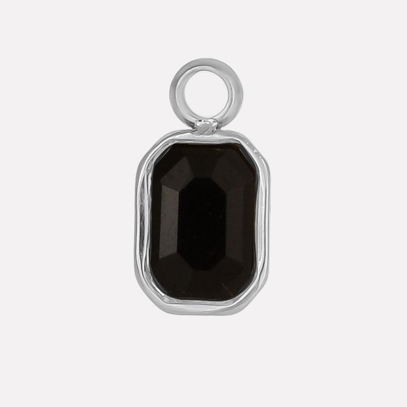 6pcs Different Color Stainless Steel Rectangle Charms For Jewelry Making Supplies Luxury Glass Stone Pendant Charm DIY Earrings
