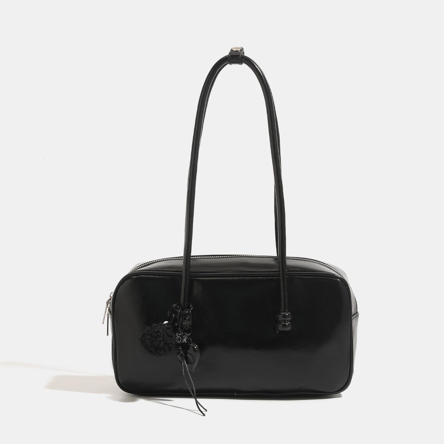 

Японский студенческий стиль Ретро Сумка из масляной вощеной кожи для женщин Новый стиль Осень и зима Сумка через плечо Подмышечная сумка Портативная сумка-бостон