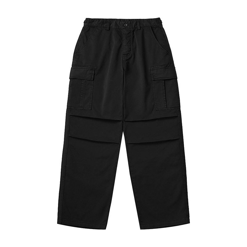 American Street Style Multi-Pocket Pleated Wide-Leg Cargo Pants for Men, 2025 Autumn New Trendy Brand Retro Loose Cargo Pants