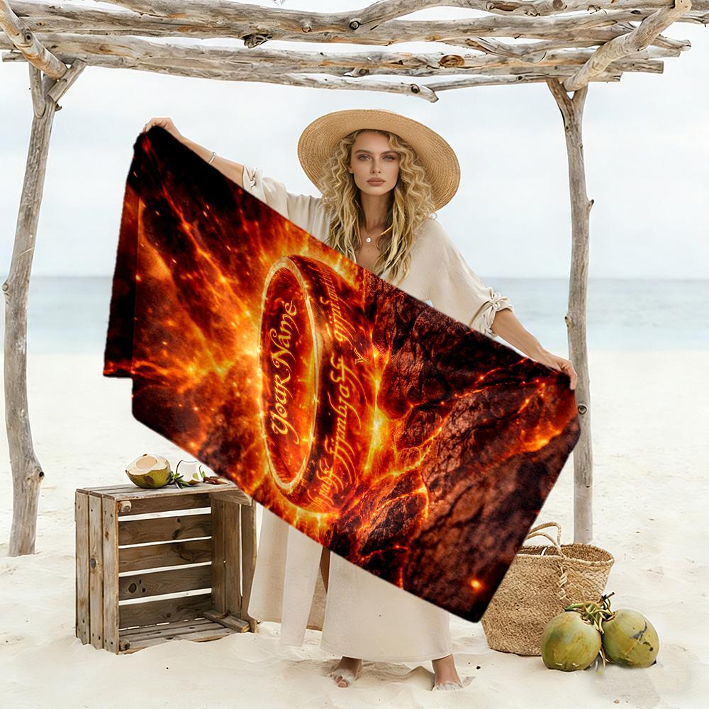 Lord Rings Customizable Name Beach Towel Soft Durable Quick-Dry