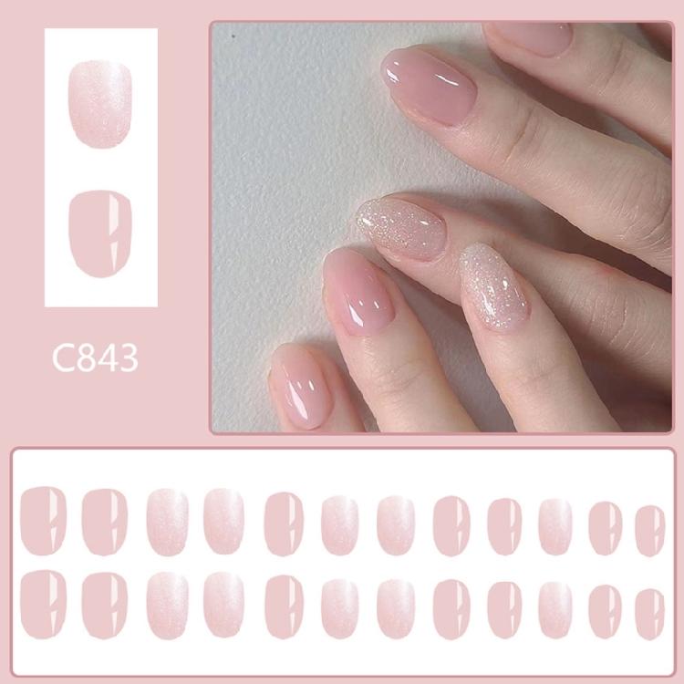 24 Pieces Almond Glitters Fingernails Acrylic Full Cover Press On Nail Artificial Nail For Quick And Stylish Manicures