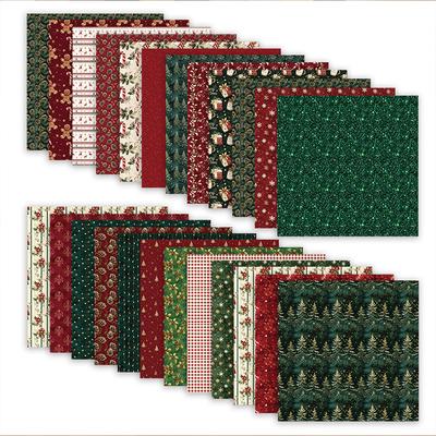 24 feuilles de papier scrapbooking 30,5 x 30,5 cm, bloc de papier cartonné pour journal de Noël, fonds de cartes pour loisirs créatifs et décoration DIY