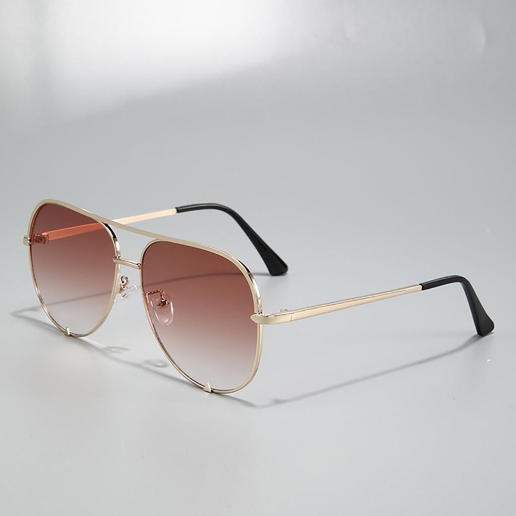 European American Retro Double Beam Toad Mirror Metal Sunglasses For Men Women Unisex Fashion Eyewear