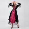 Halloween Vampire Costume Medieval Court Party Queen Vintage Lace Dress