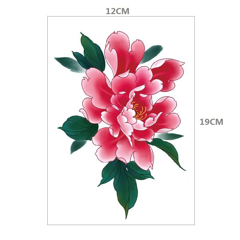 Pfingstrose Großes Muster Foto Fotografie Wasser Transfer Tattoo Aufkleber Musterbestellung Tattoo