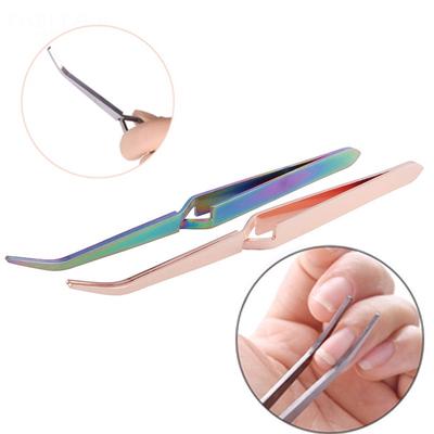 Nail Art Cross Shaping Tweezers Nipper Manicure Finger Pinching Tool Picking Rhinestone Acrylic UV