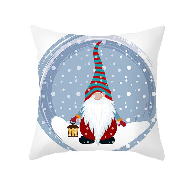 Weihnachten Zwerg Kissenbezug Weihnachten Home Dekoration Sofa Kissen Abdeckung Kissenbezug Kreuz-grenze